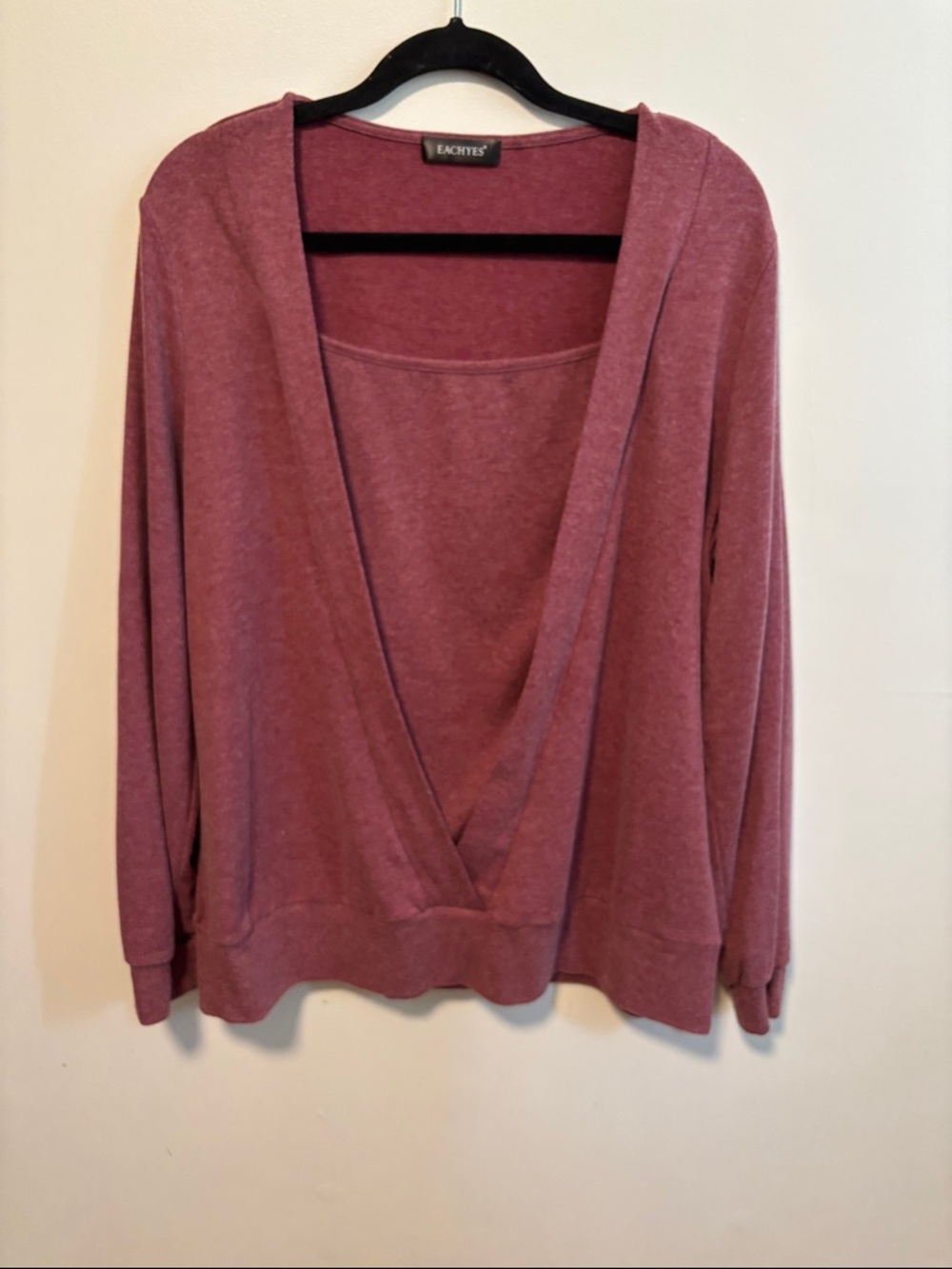 ⭐ 3 for $15 Women's Scoop Neck Pullover Sweater - Dusty Rose